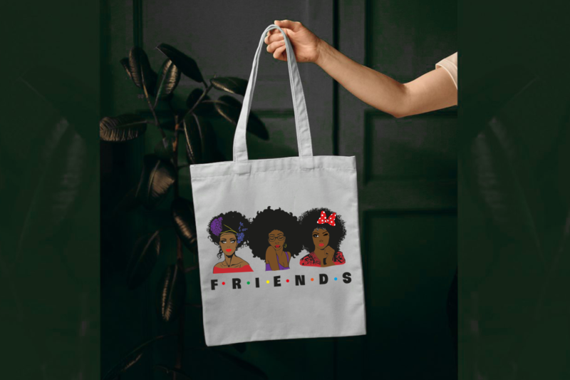 Afro Girl Friends Font SVG Sublimation Files