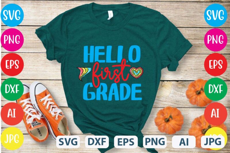 Hello Fifth Grade svg vector for t-shirt