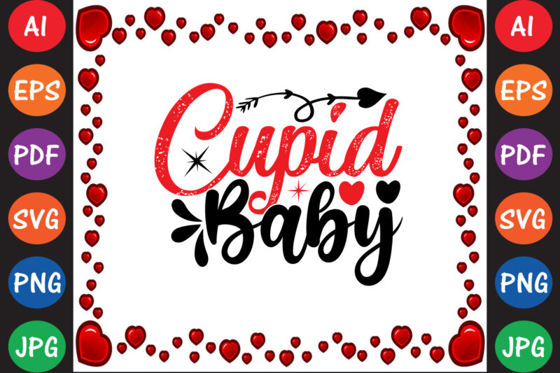 Cupid Baby – Valentine T-shirt And SVG Design