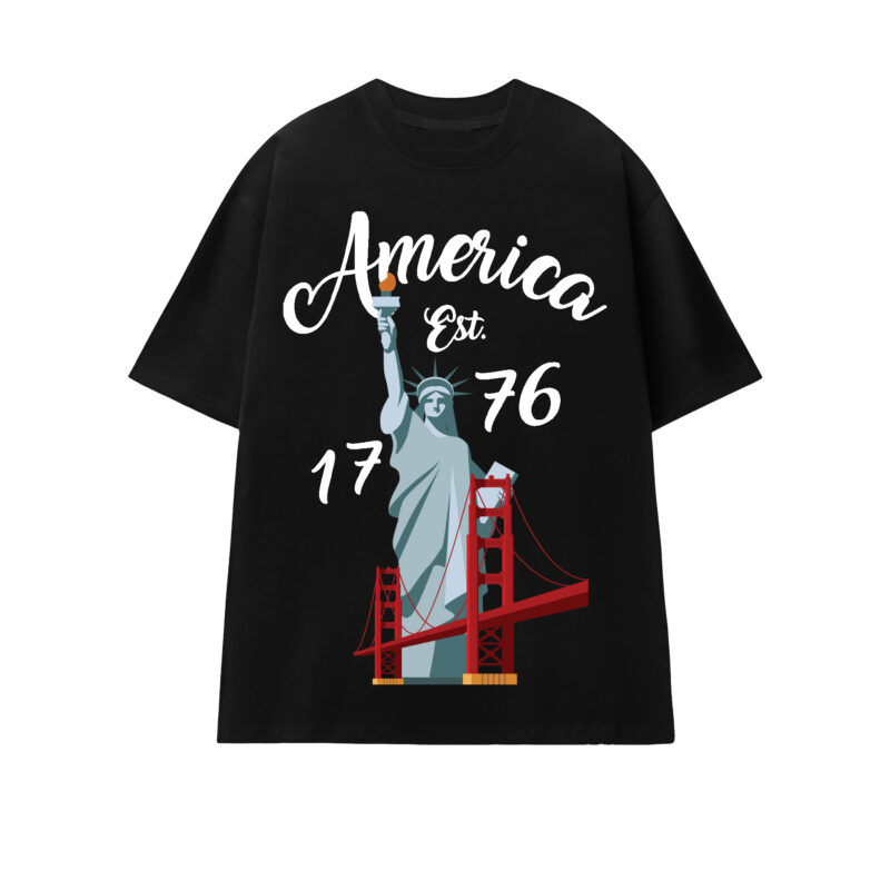 America since 1766 t-shirt design illustration png