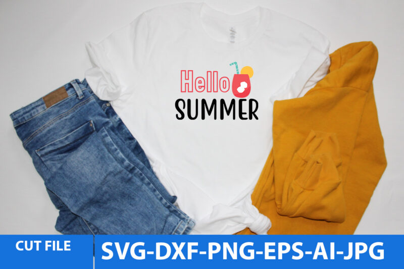 Hello Summer T Shirt Design,Hello Summer Svg Design,Summer Svg Bundle