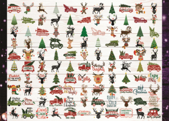 670 Christmas Bundle Svg, Merry Christmas Svg, Christmas Lights Svg, Christmas Svg, Snowman Svg, Christmas Truck Svg For Cricut Silhouette 594389978