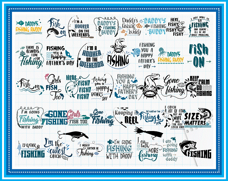 Bundle 378 Fishing Svg, Fisherman svg, Fishing Bundle Svg, Fishing Pole svg,  Hook svg Cut Files For Cricut Silhouette, Digital Download 712805426 - Buy  t-shirt designs