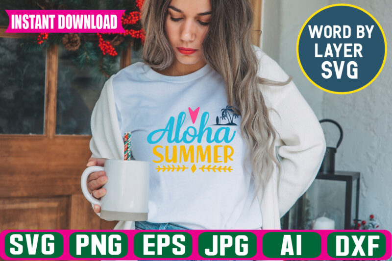 Aloha Summer Svg Vector T-shirt Design