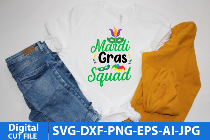 Mardi gras Squad T Shirt Design