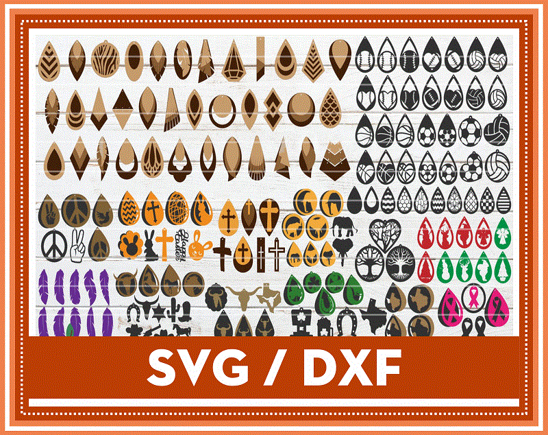 500 HUGE Earring Designs SVG Bundle, Different Earring Designs, Cuttable Leather Wood Acrylic, SVG Cut Files, Instant Digital Download 690958284