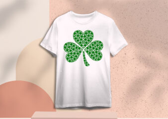 St Patricks Day Three Leaf Clover Lucky Gift Ideas Diy Crafts Svg Files For Cricut, Silhouette Subliamtion Files, Cameo Htv Print t shirt template vector