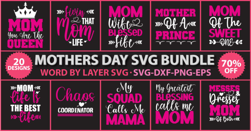 Mothers Day t-shirt design, Mothers Day t-shirt design bundle, Mothers Day vector t-shirt design, Mothers Day SVG Bundle, mom life svg, Mother's Day, mama svg, Mommy and Me svg, mum