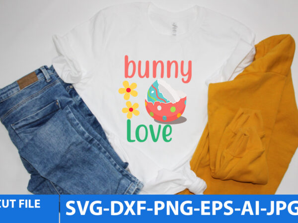 Bunny love t shirt design,bunny love svg cut file