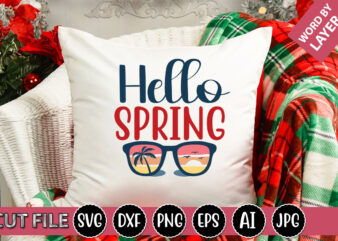 Hello Spring SVG Vector for t-shirt