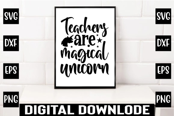 Teachers are magical unicorn t shirt designs for sale