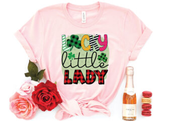 lucky little lady sublimation t shirt vector graphic