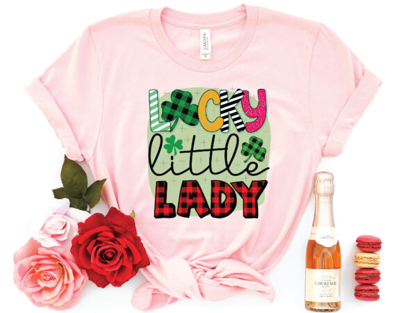 Lucky little lady sublimation t shirt vector graphic