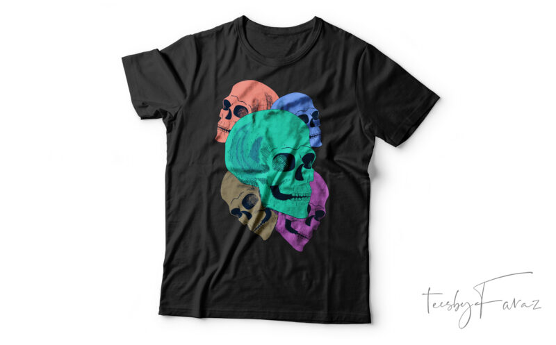 Bundle of 25 skull art t shirt designs for sale