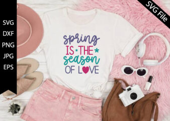 spring is the season of love t shirt template vector