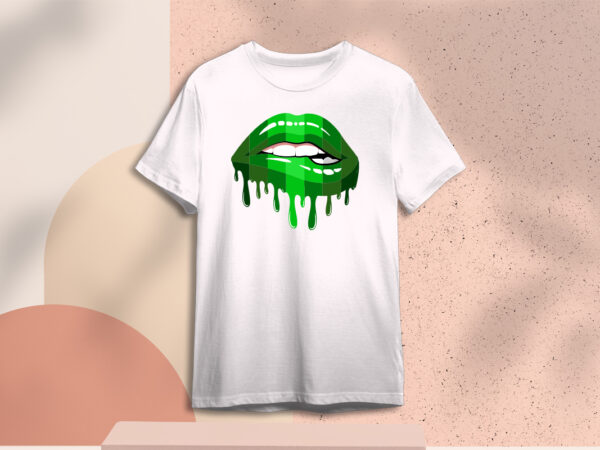 St patricks day sexy green lips special gifts diy crafts svg files for cricut, silhouette subliamtion files, cameo htv print t shirt template vector