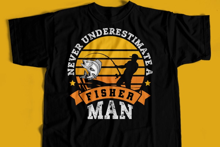 46 Best Selling Fishing T-Shirt Design Bundle For Commercial User