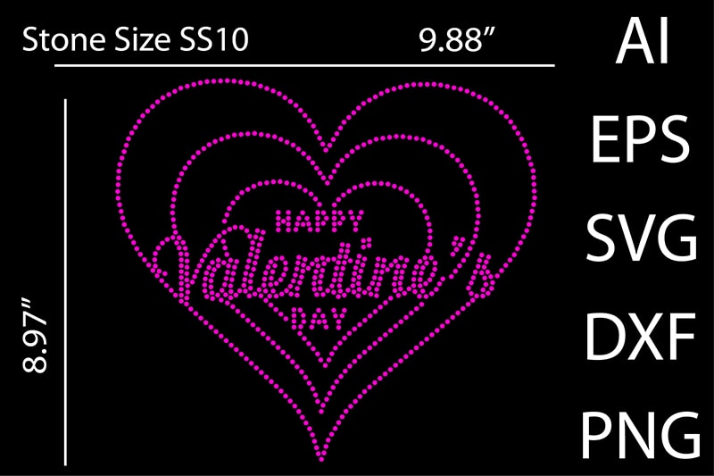 Best Selling Love Rhinestone Design Bundle for commercial use.