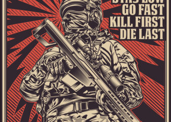 Soldier illustration poster