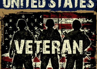 United states veteran illustration graphic