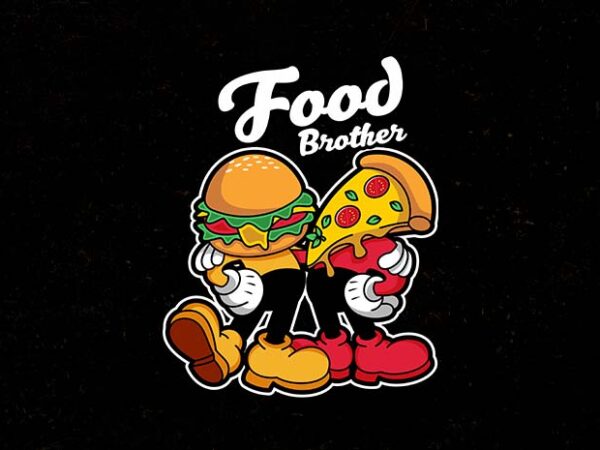 Food brother t shirt graphic design