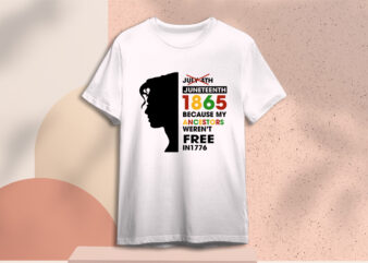 Juneteenth 1865 Because My Ancestors Weren’t Free In 1776 SVG Sublimation