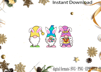 Easter Gnomies Diy Crafts Svg Files For Cricut, Silhouette Sublimation Files