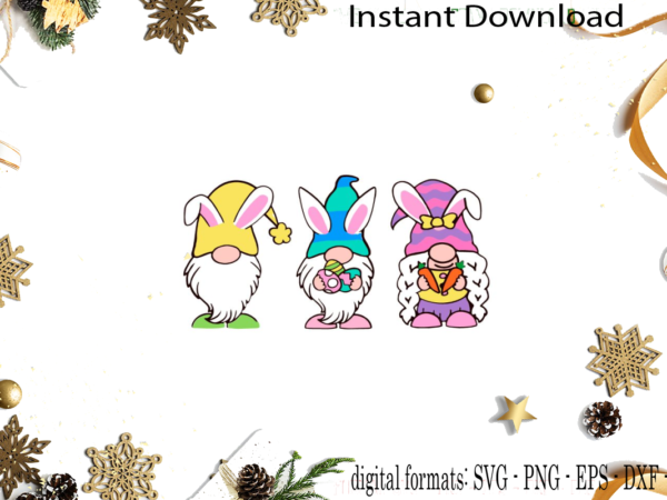 Easter gnomies diy crafts svg files for cricut, silhouette sublimation files vector clipart Easter gnomies diy crafts svg files for cricut, silhouette sublimation files vector clipart