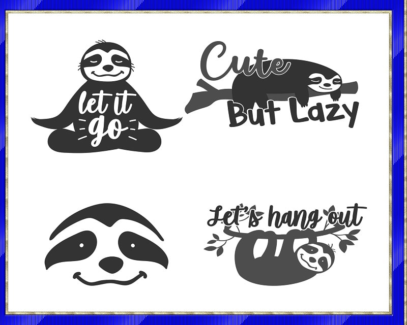 Bundle 7 Sloth SVG Bundle, Funny Cute Sloth Designs, Sloth Cut File, SVG Cut File, Commercial Use, Printable Vector, Instant Download 689314800