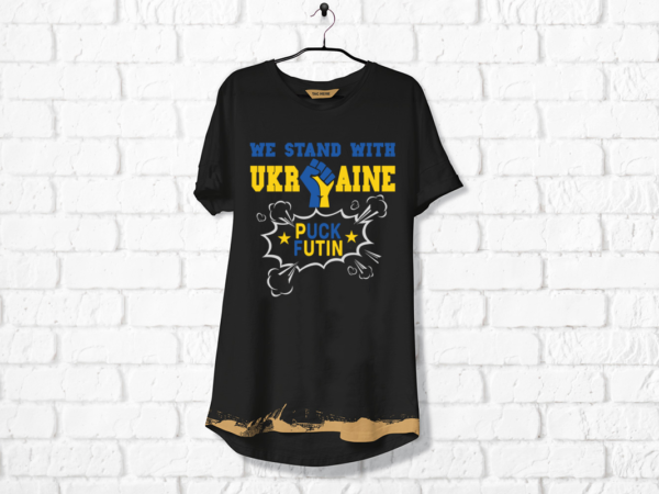 We stand with ukraine puck futin svg sublimation files t shirt design for sale