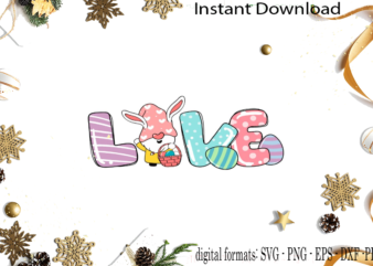 Love Easter Day Design Printable Diy Crafts Svg Files For Cricut, Silhouette Sublimation Files