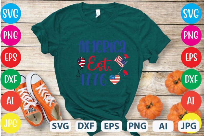 America Est.1776 svg vector for t-shirt