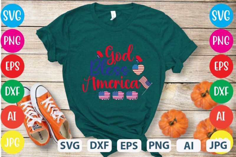 God Bless America svg vector for t-shirt