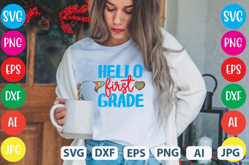 Hello Fifth Grade svg vector for t-shirt
