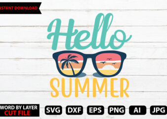 Hello Summer t-shirt design,Hello Summer Tshirt Design, png download, t shirt graphic, png download, digital download, sublimation