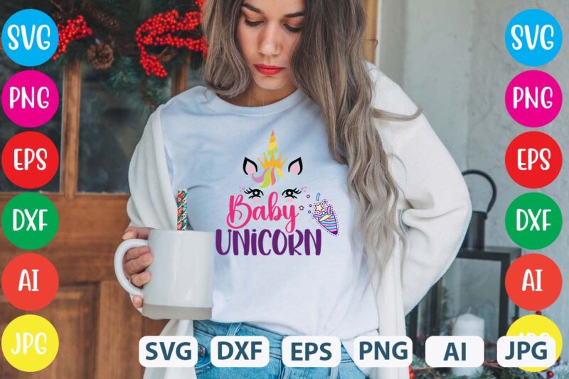 Baby Unicorn svg vector for t-shirt