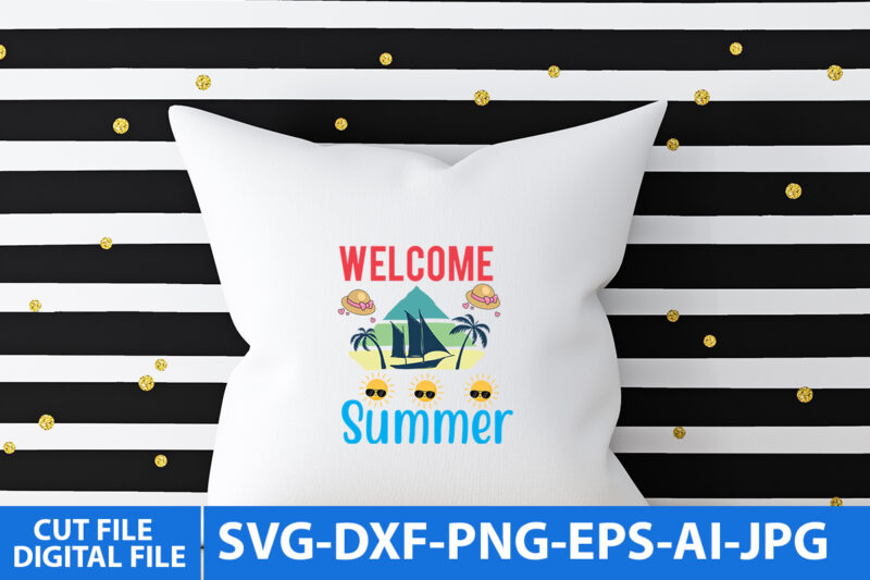 Welcome Summer Svg Design