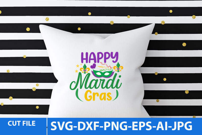 Happy Mardi Gras Svg Design