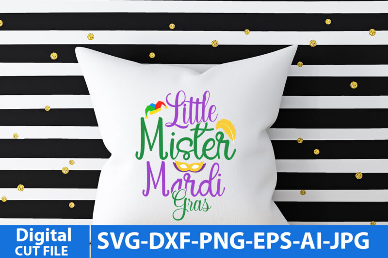 Little mister mardi gras T Shirt Design