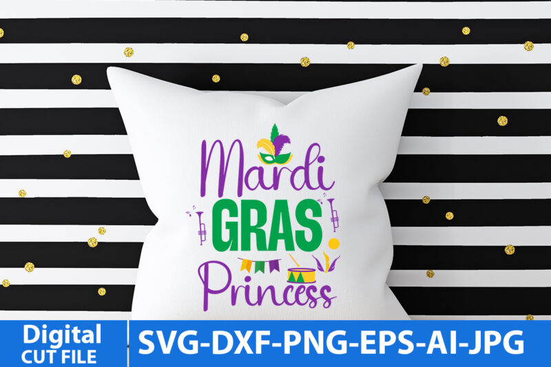 Mardi Gras Princess T Shirt Design