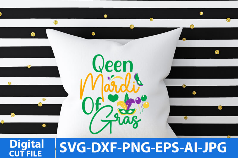 Queen mardi of gras T Shirt Design