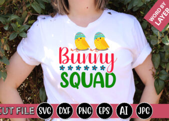 Bunny Squad SVG Vector for t-shirt
