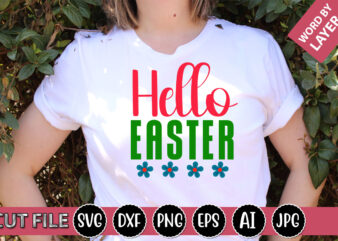 Hello Easter SVG Vector for t-shirt