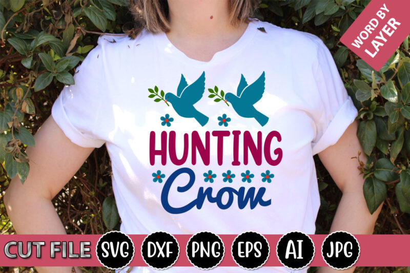 Hunting Crow SVG Vector for t-shirt