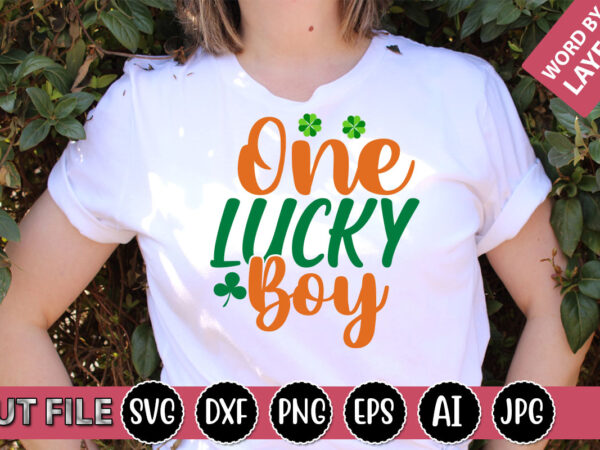 One lucky boy svg vector for t-shirt