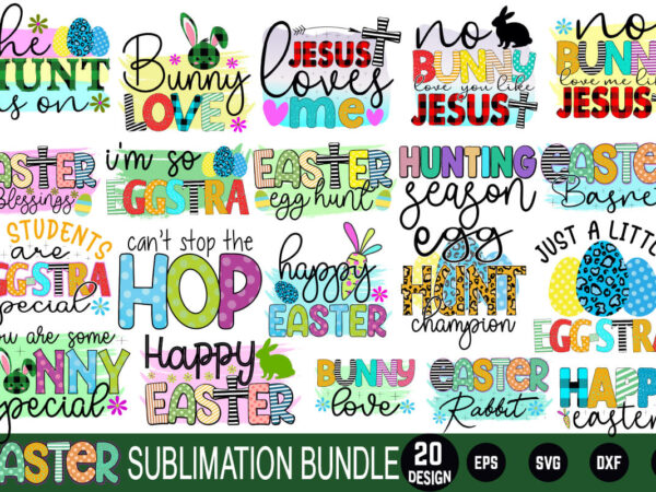 Easter sublimation bundle vector clipart