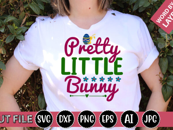Pretty little bunny svg vector for t-shirt