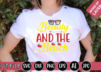 Beauty And The Beach SVG Vector for t-shirt