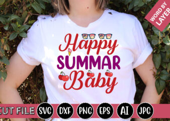 Happy Summar Baby SVG Vector for t-shirt