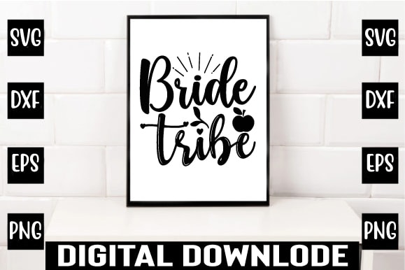 Bride tribe t shirt template